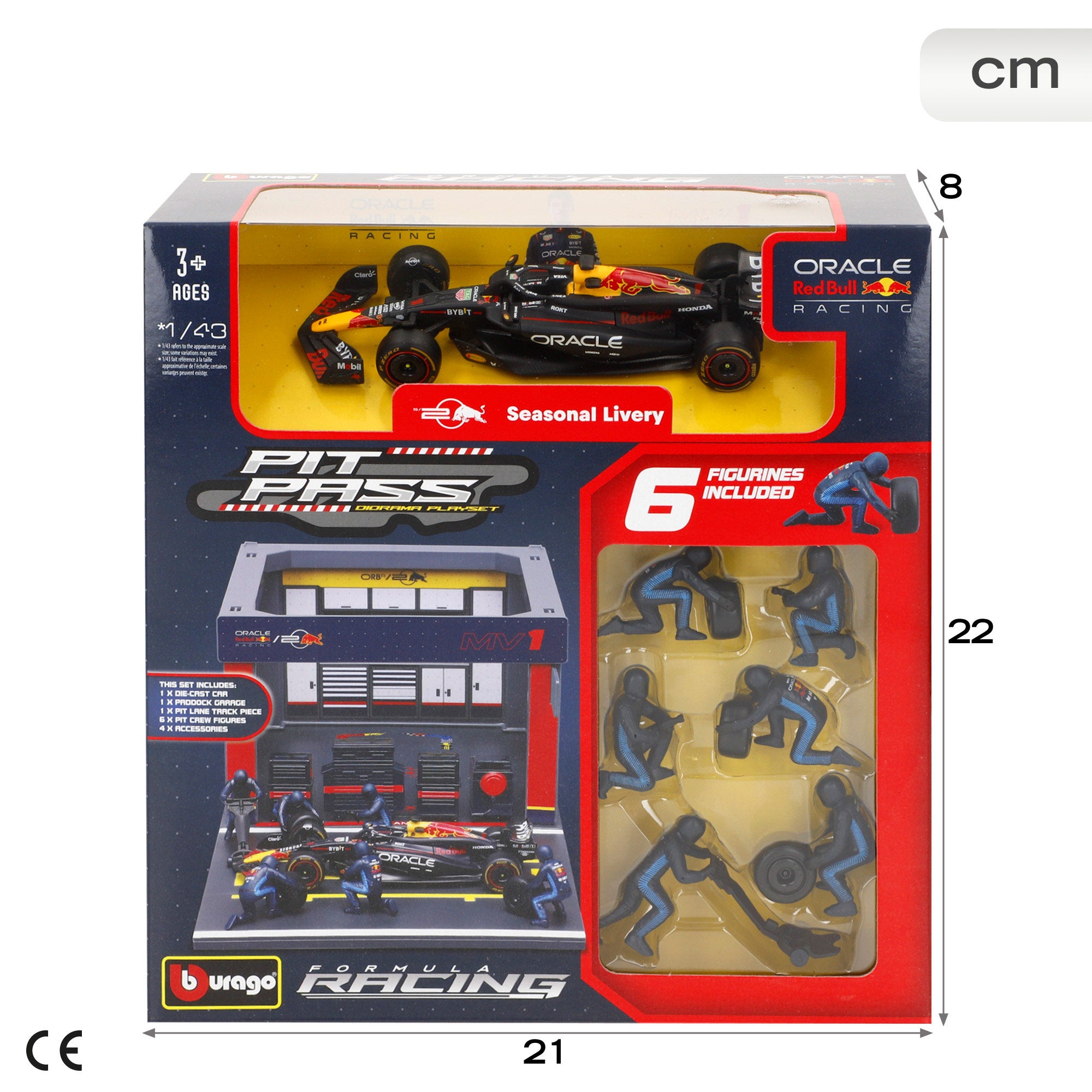 Burago Set Box Red Bull RB19 F1 2023 Max Verstappen 1:43