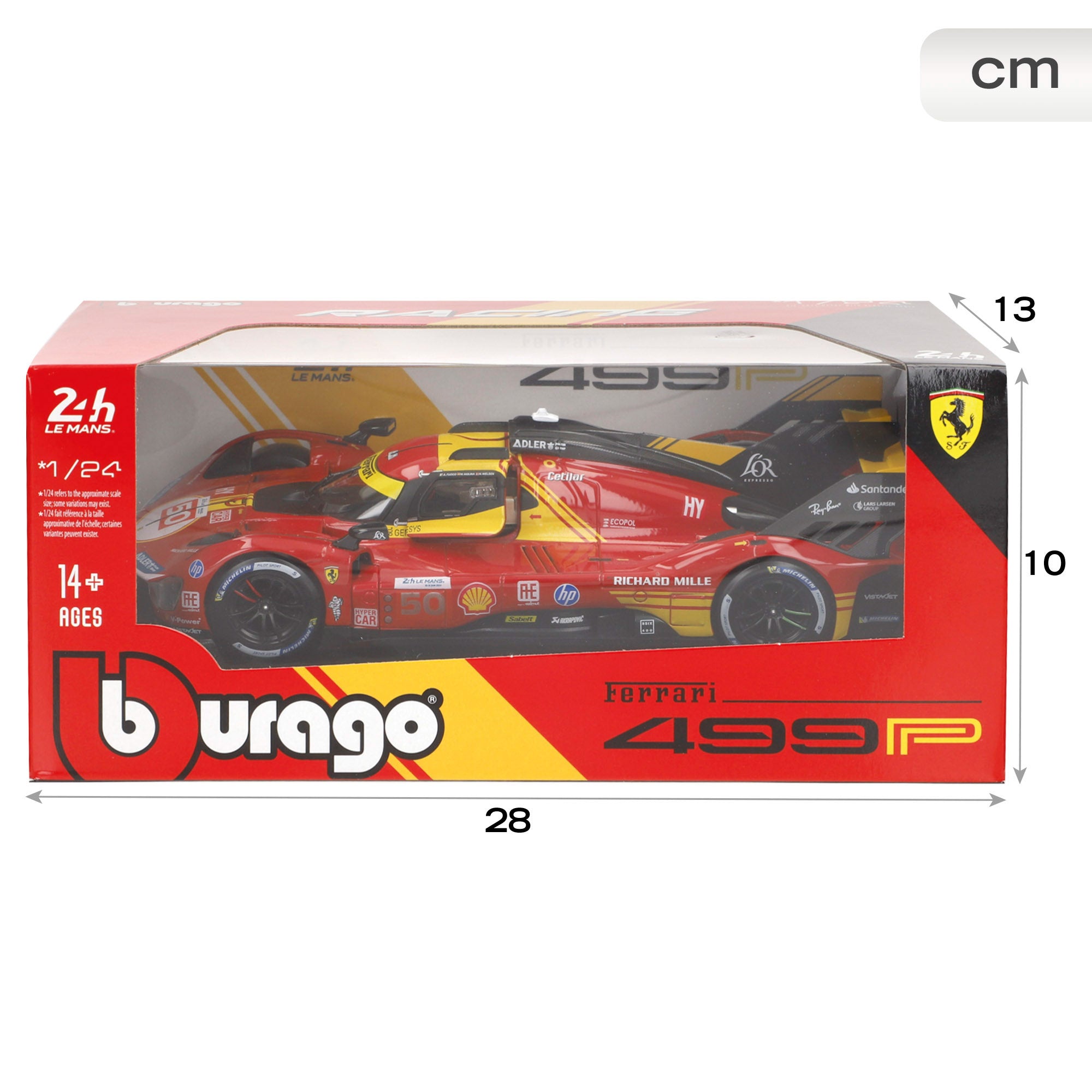 Burago Coche 1:24 Ferrari 499P LMH N.º50