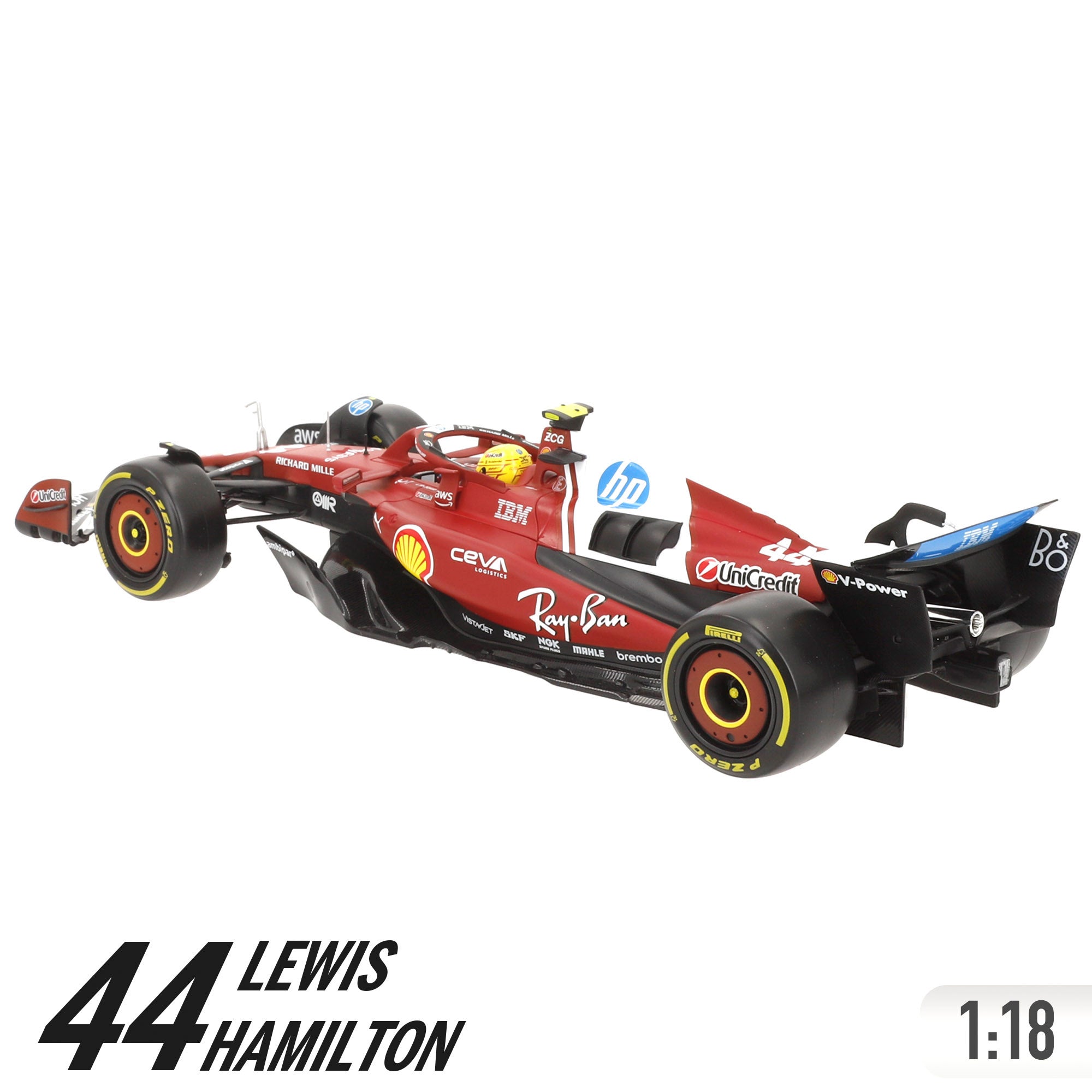Burago Coche 1:18 Ferrari SF-25 Hamilton F1 2025