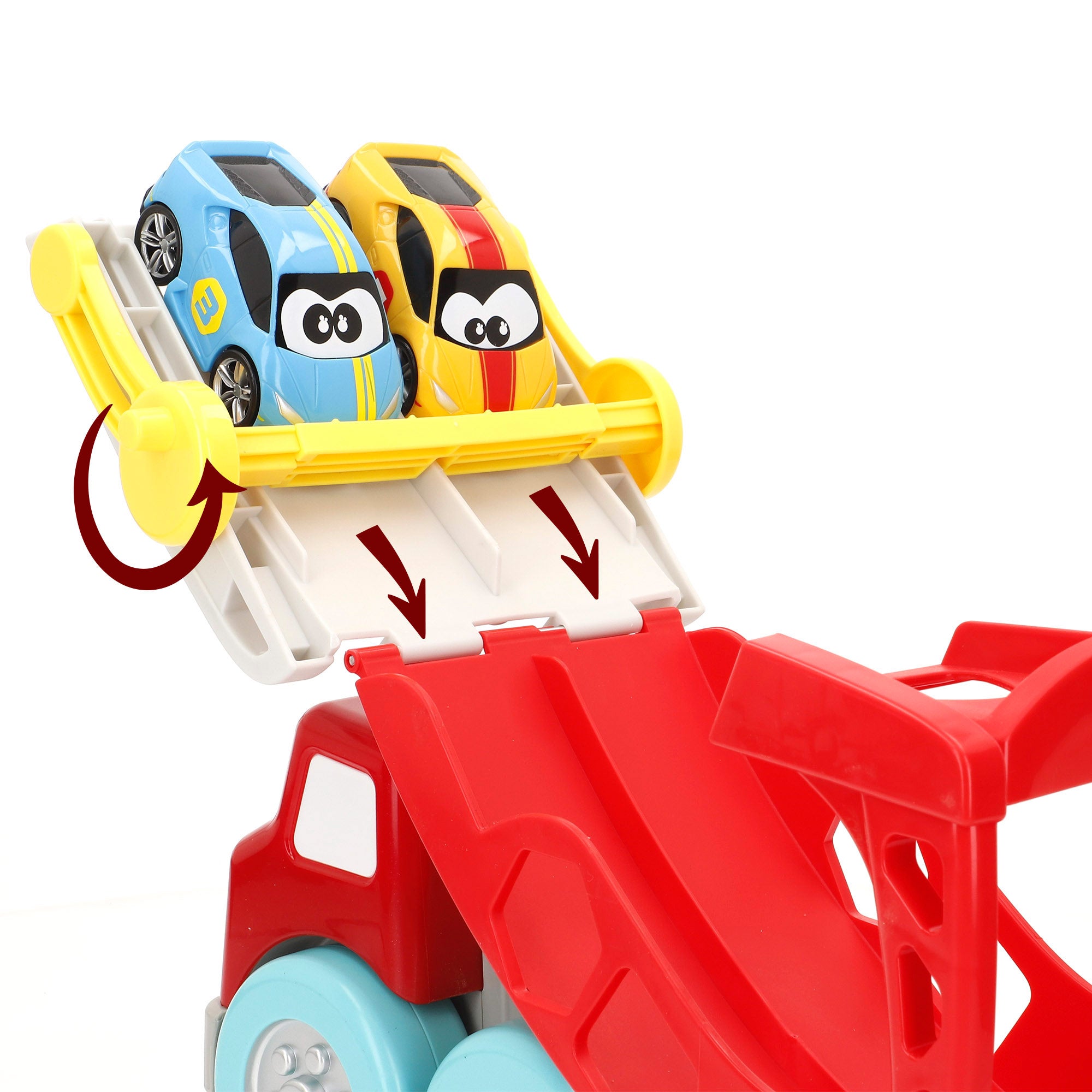 Burago Junior Camión interactivo con coches Lamborghini y accesorios