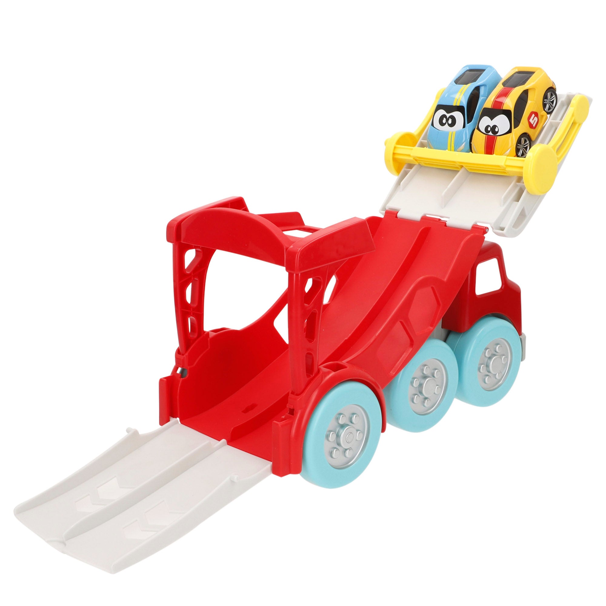 Burago Junior Camión interactivo con coches Lamborghini y accesorios