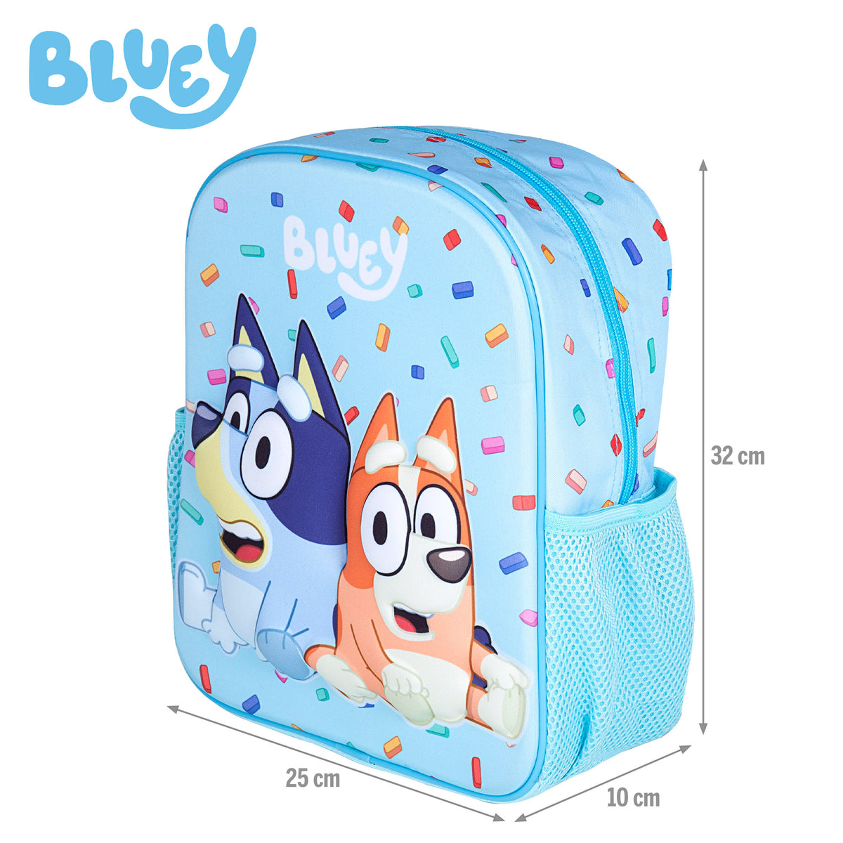 Bluey Mochila preescolar 3D + 3 años