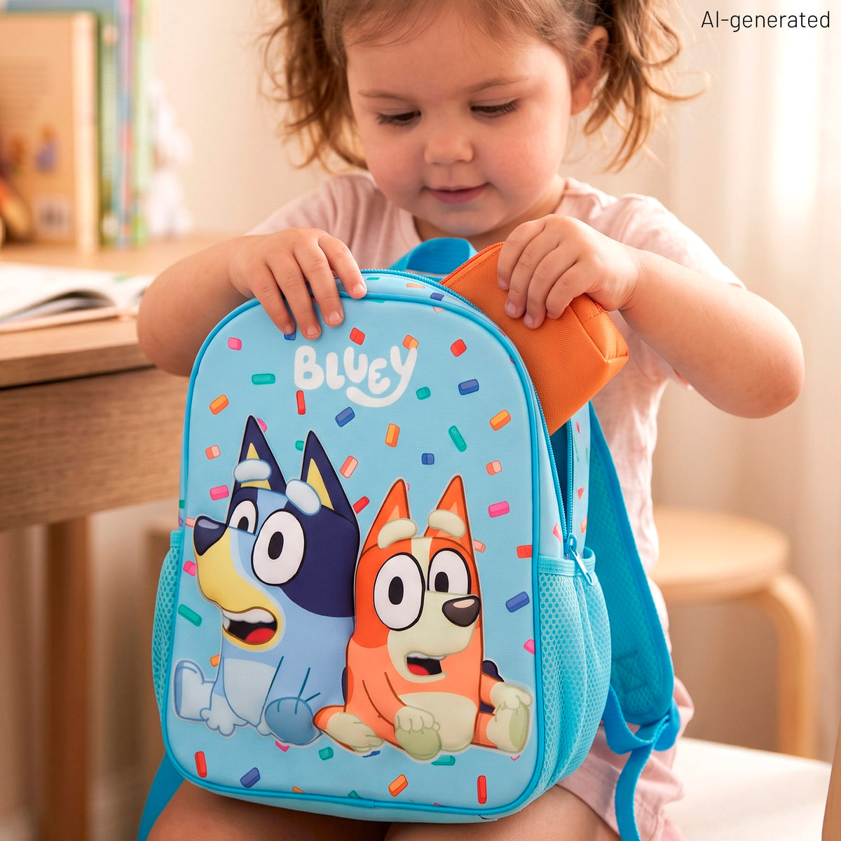 Bluey Mochila preescolar 3D + 3 años