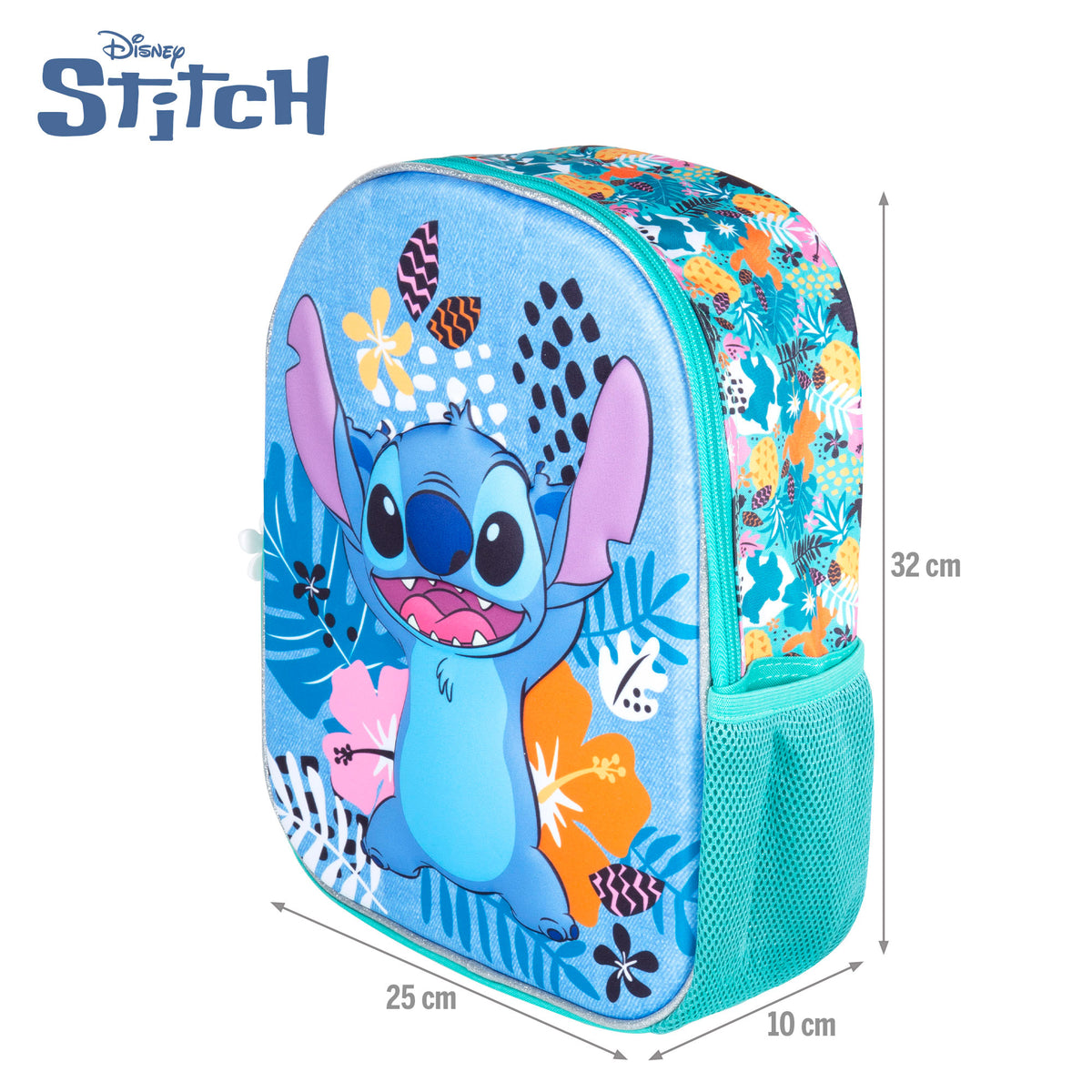 Stitch Mochila preescolar 3D + 3 años