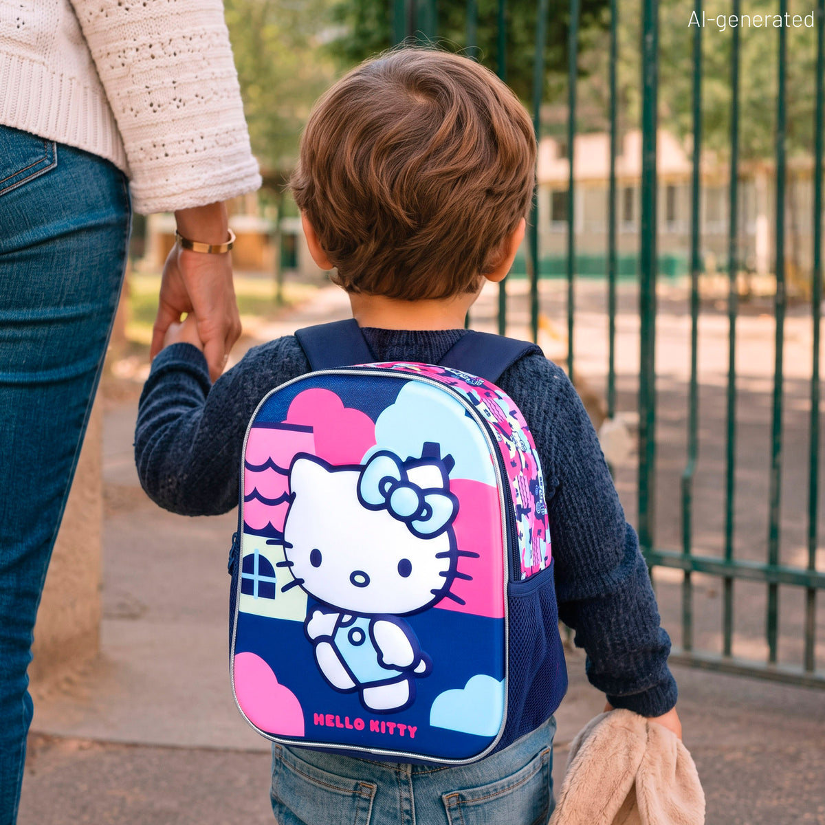 Hello Kitty Mochila preescolar 3D + 3 años