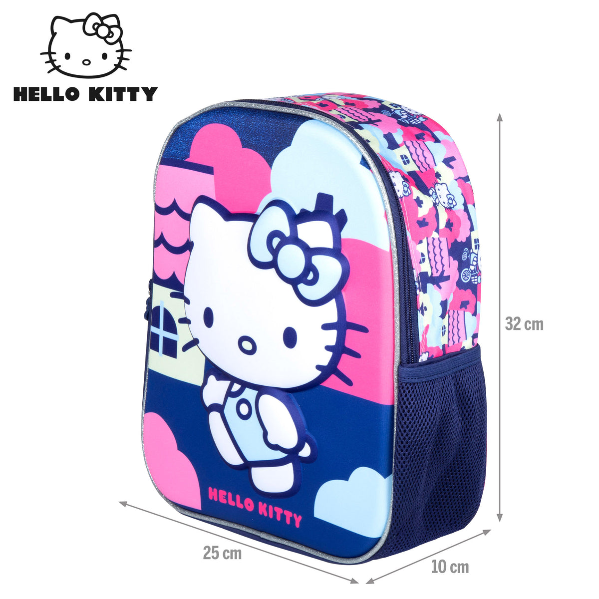 Hello Kitty Mochila preescolar 3D + 3 años