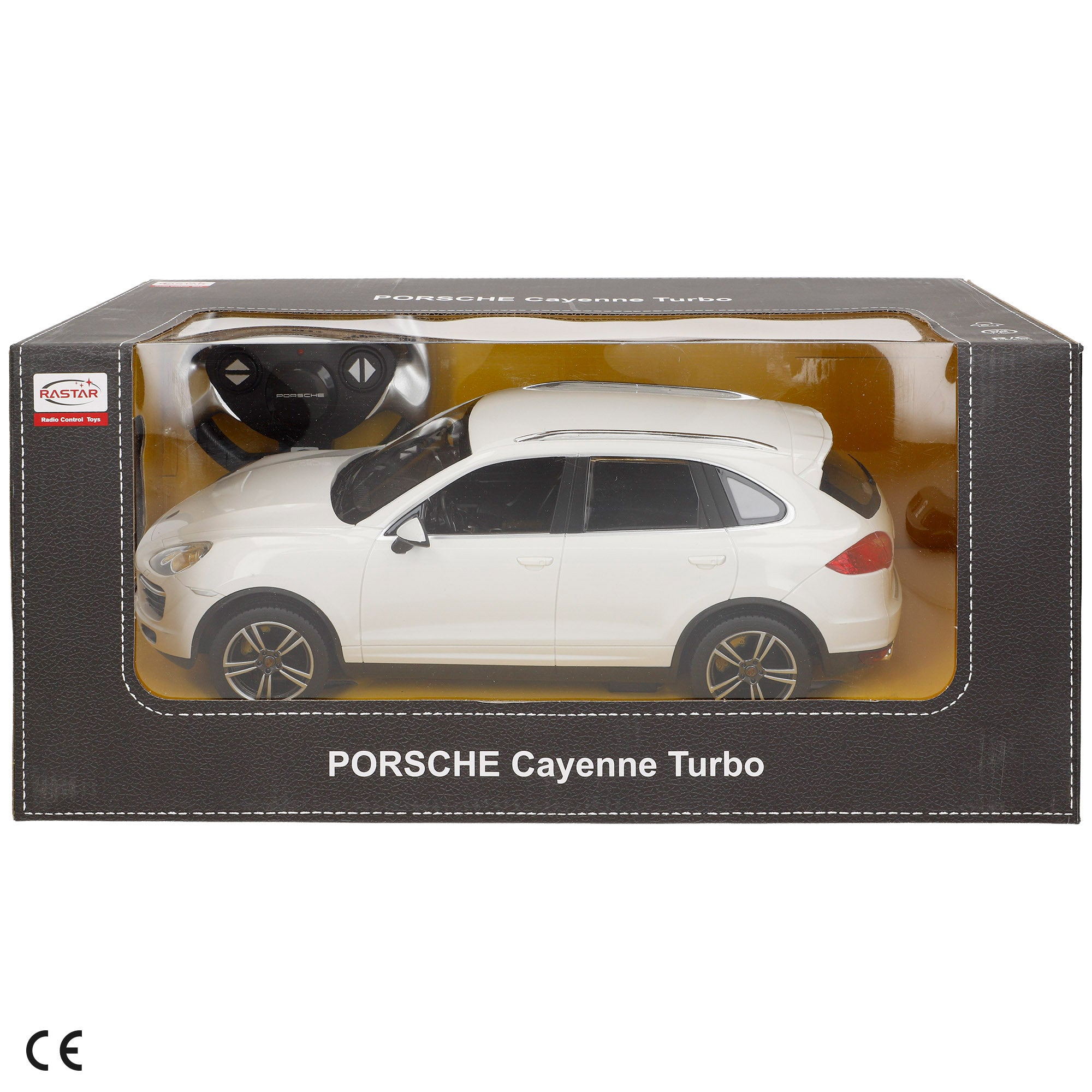 RASTAR Coche teledirigido Porsche Cayenne Turbo blanco 1:14