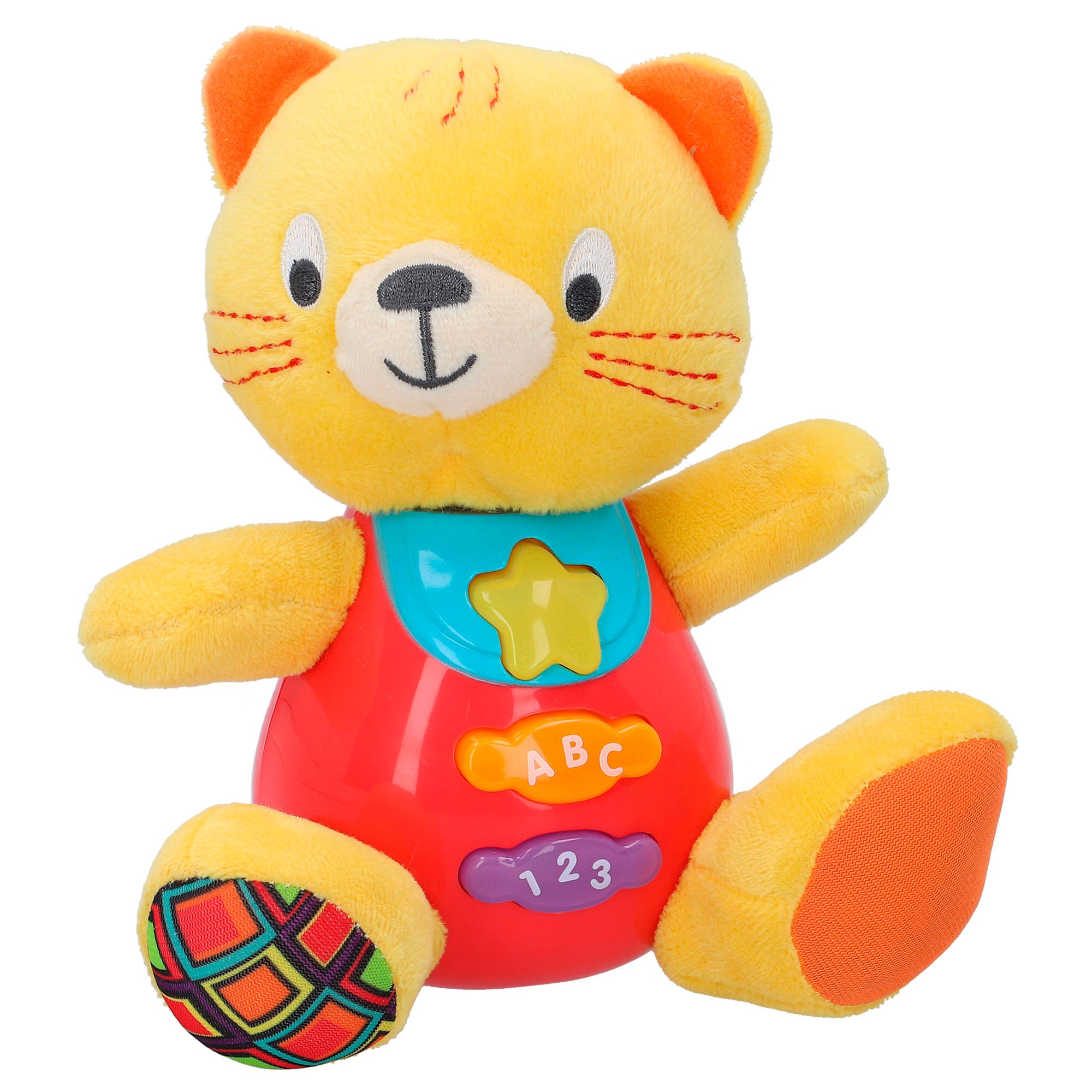 Winfun Peluche gato para bebé con luces y sonido en español