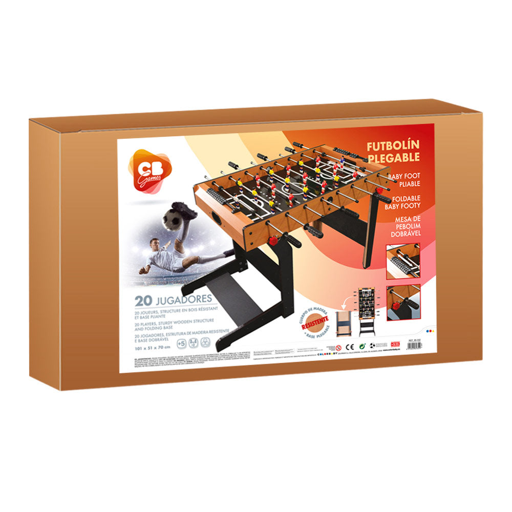 Futbolín de madera plegable con patas 101x51x70 cm CB Games