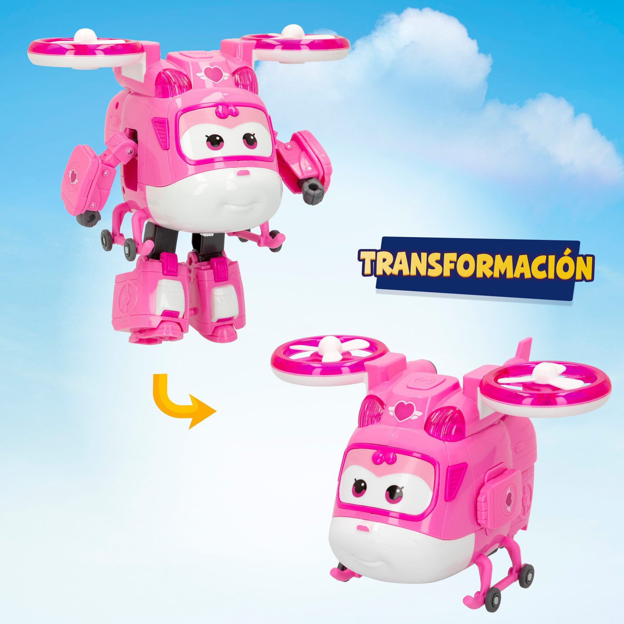 Super Wings Dizzy transformable con luz y sonidos