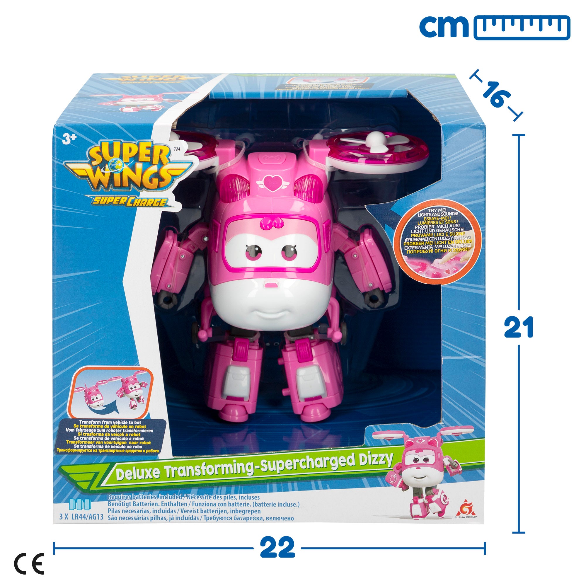 Super Wings Dizzy transformable con luz y sonidos