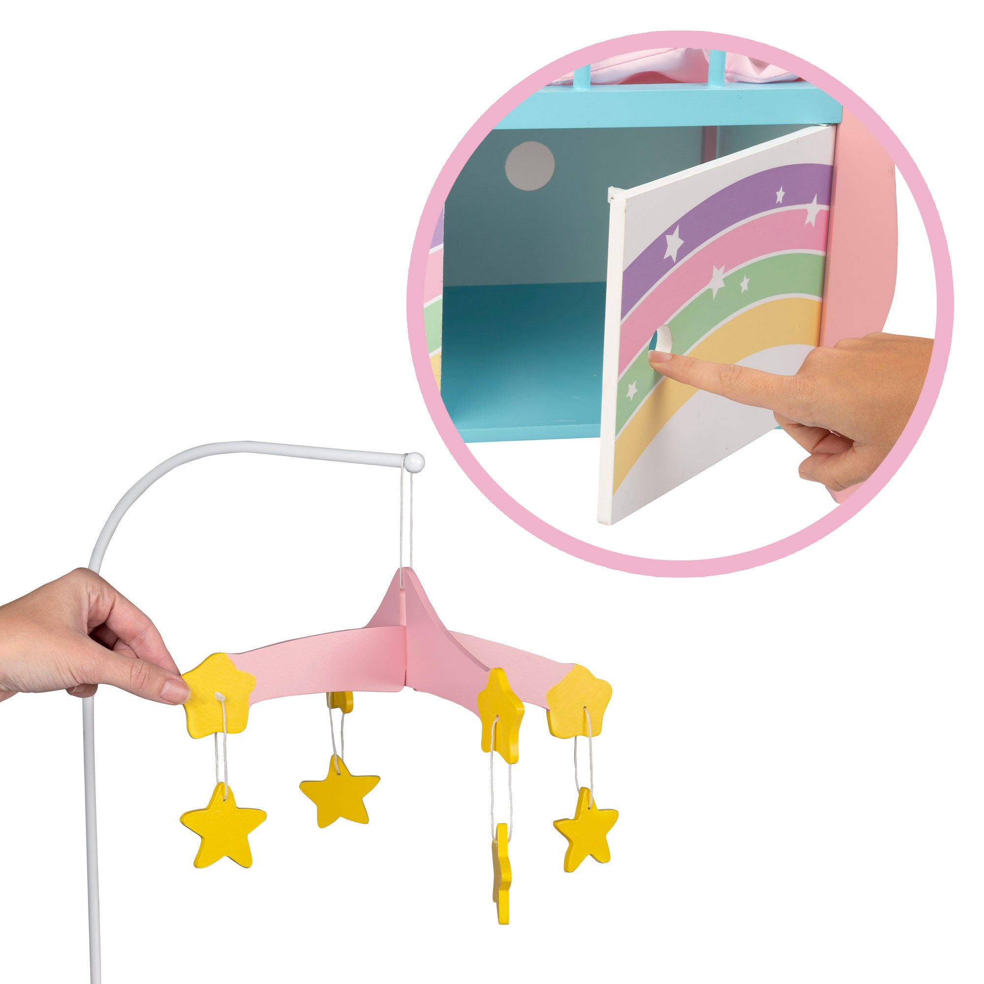 Teamson Cuna para muñecas de madera