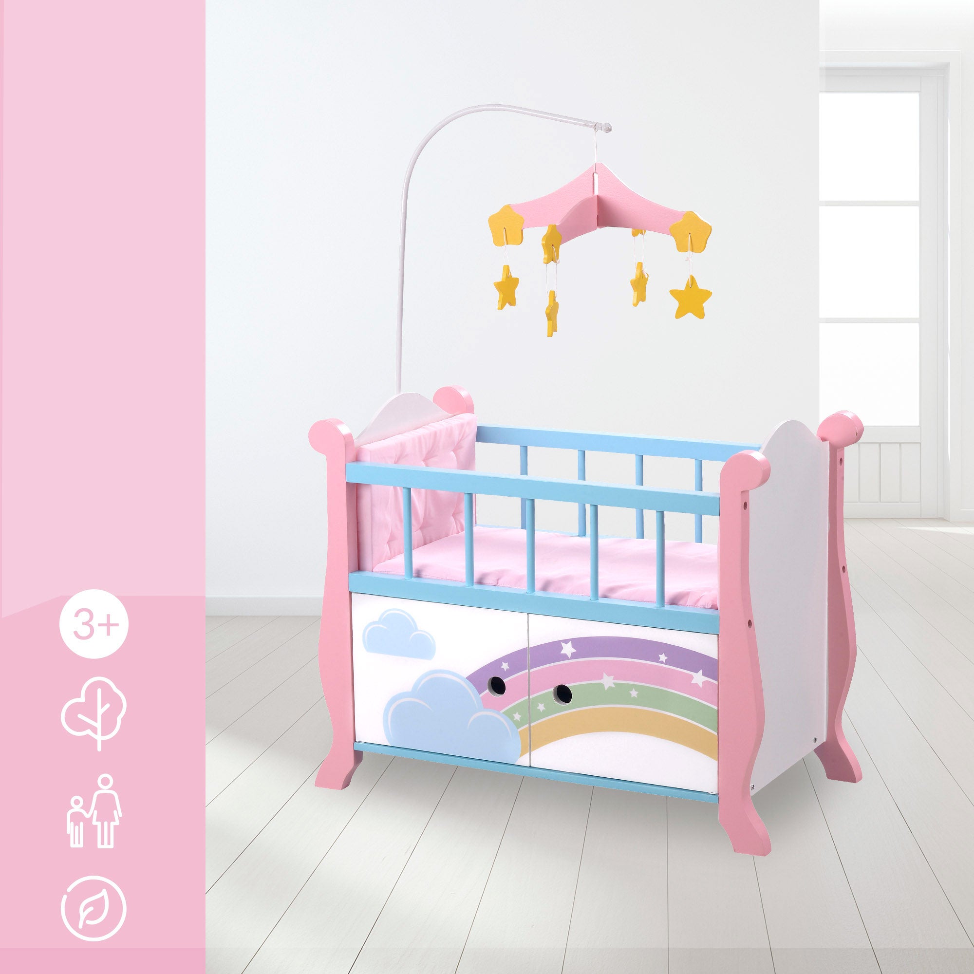 Teamson Cuna para muñecas de madera