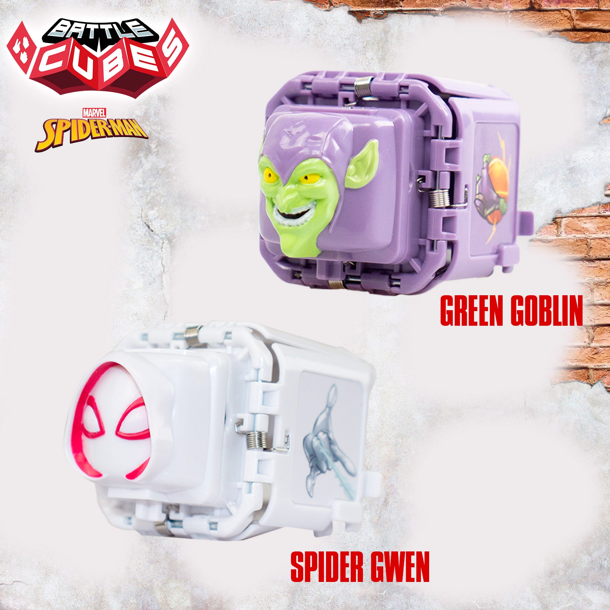 Battle Cubes Marvel Spider-Man Set Spider-Gwen + Duende Verde