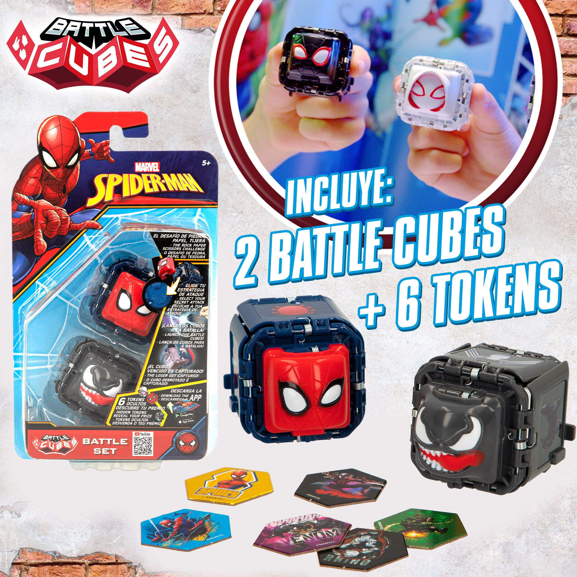 Battle Cubes Marvel Spider-Man Set Spider-Man + Venom