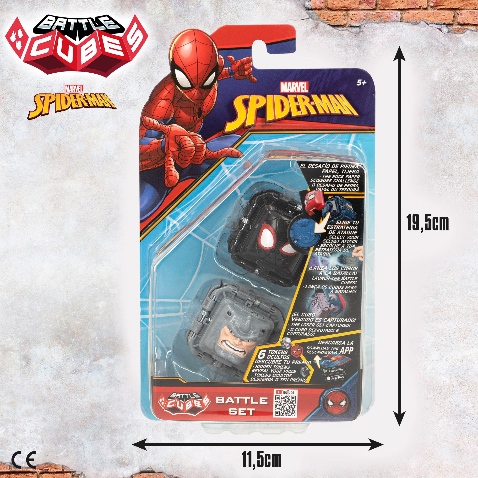 Battle Cubes Marvel Spider-Man Set Miles Morales + Rhino