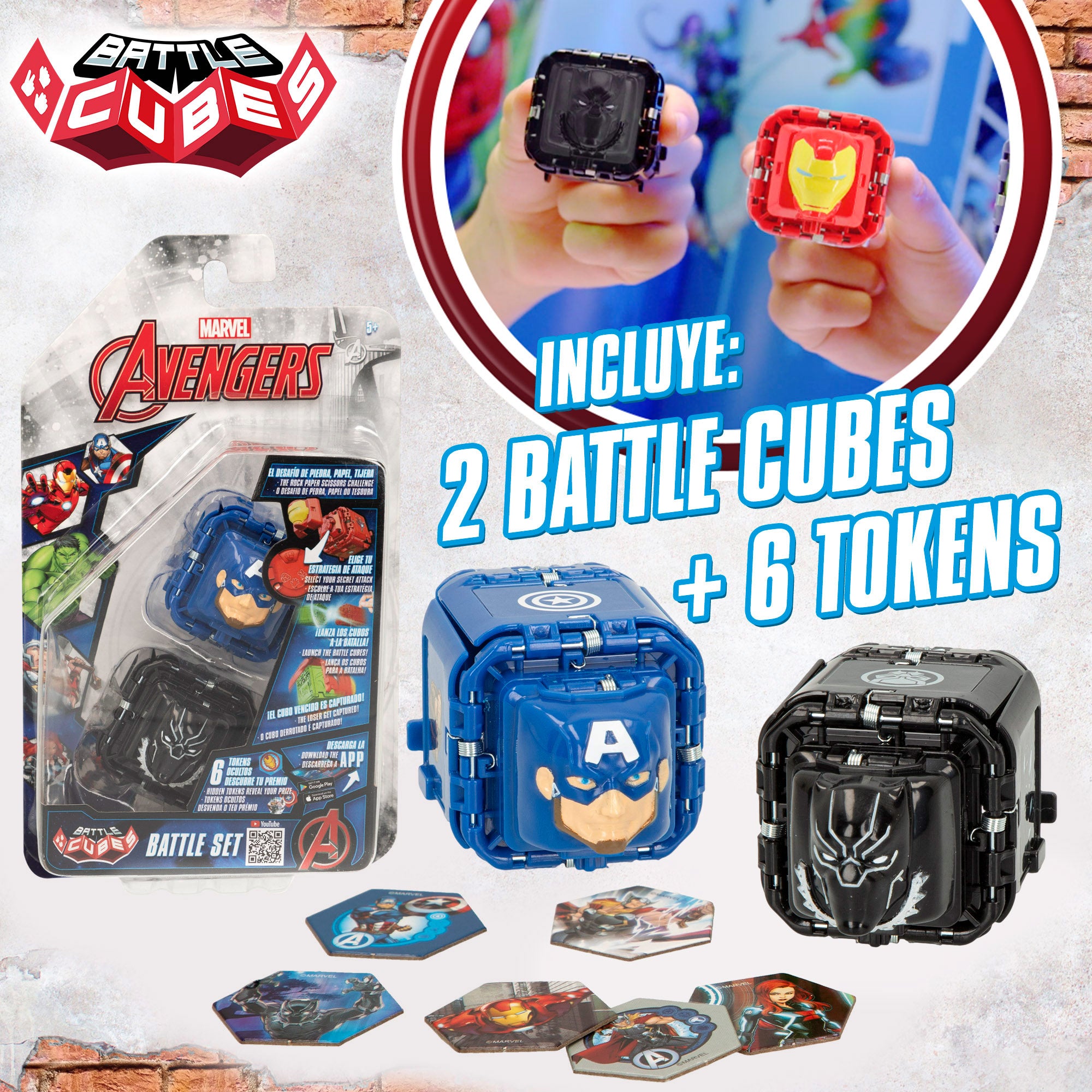 Avengers Set Battle Cubes Capitán América + Black Panter