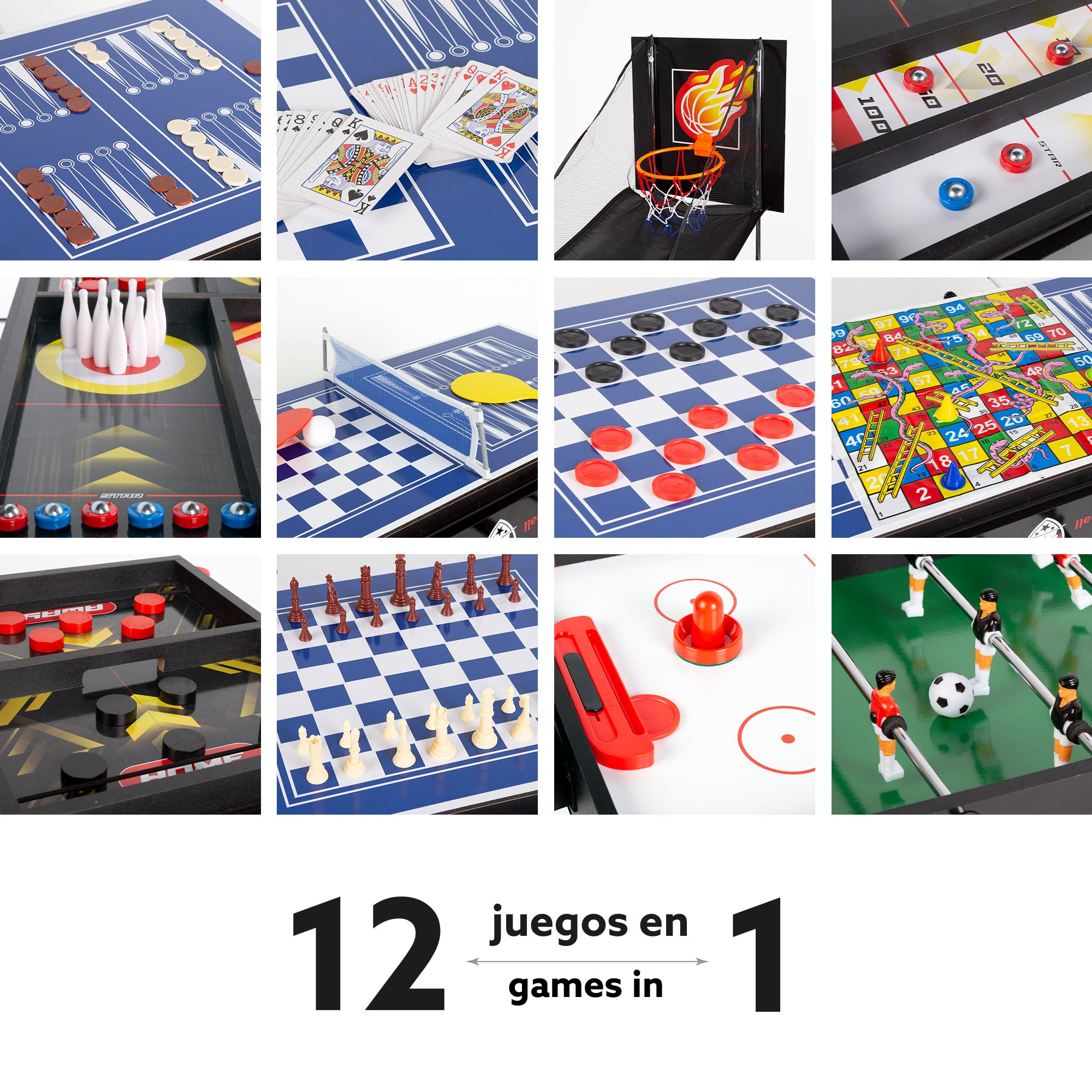 Mesa multijuegos 12 en 1 CB Games