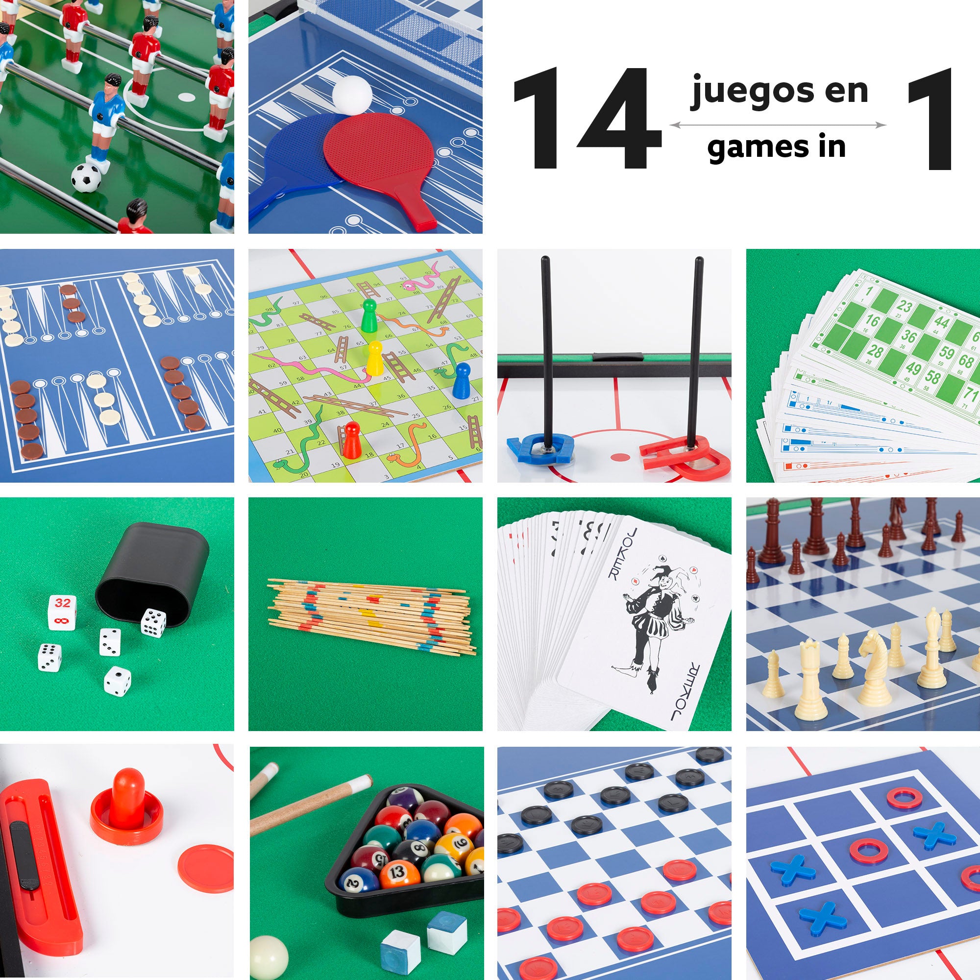 Mesa multijuegos 14 en 1 CB Games