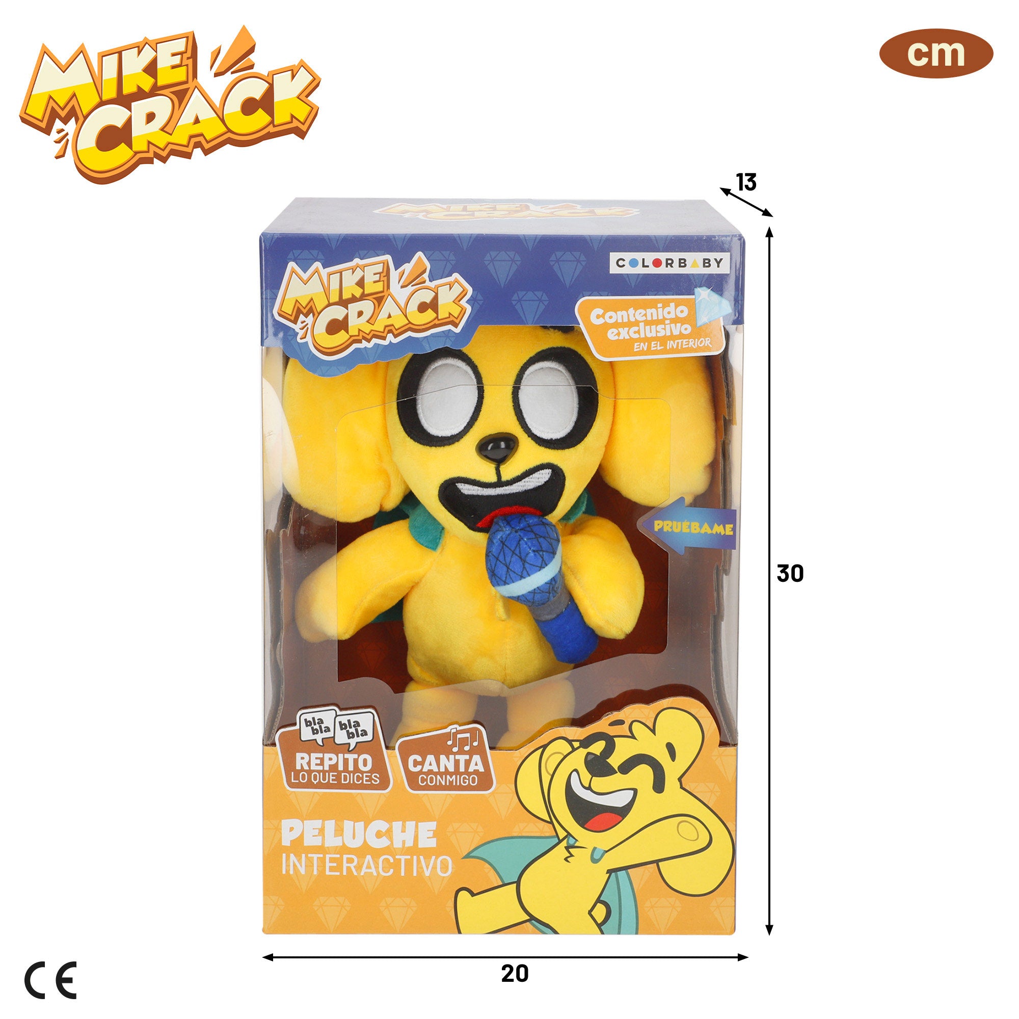 Mikecrack Peluche oficial perro Mike "Canto y repito lo que dices"