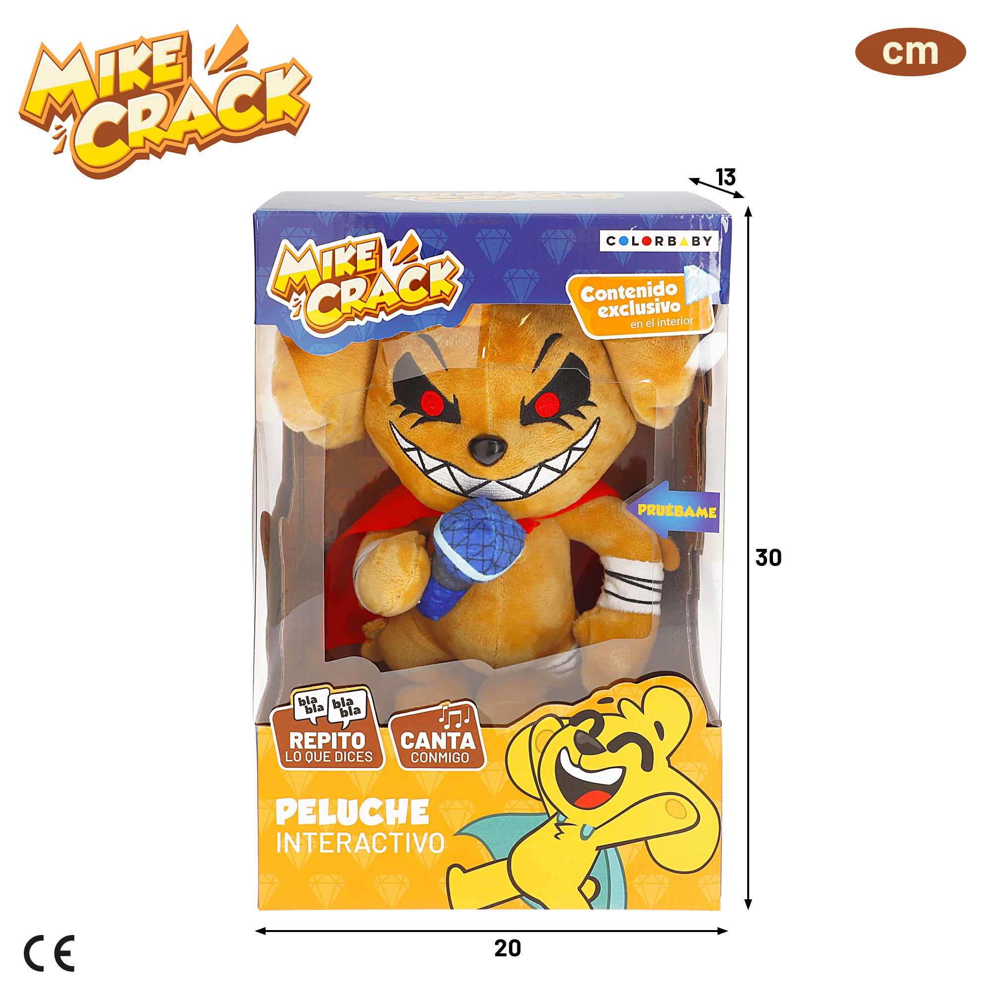 Mikecrack Peluche oficial perro Mike.Exe "Canto y repito lo que dices"