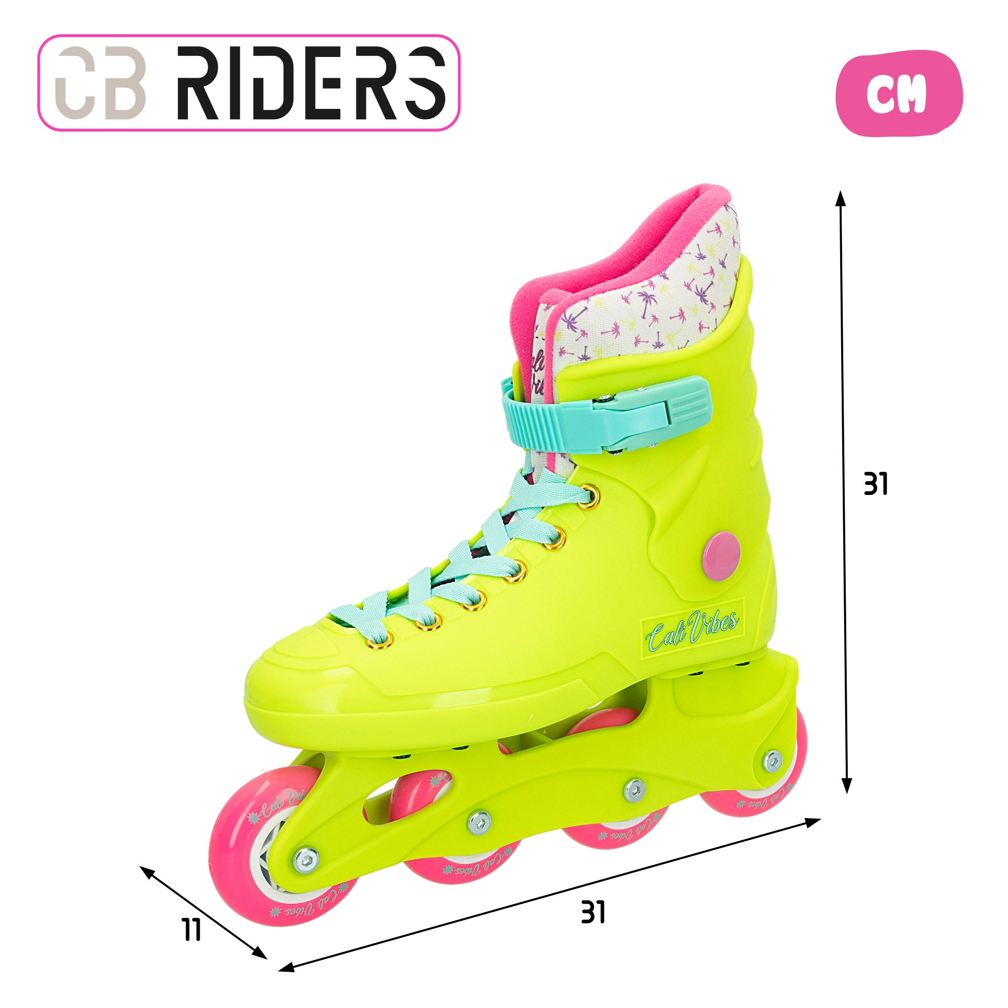 Patines en línea amarillo neón T. 38-39 CB Riders