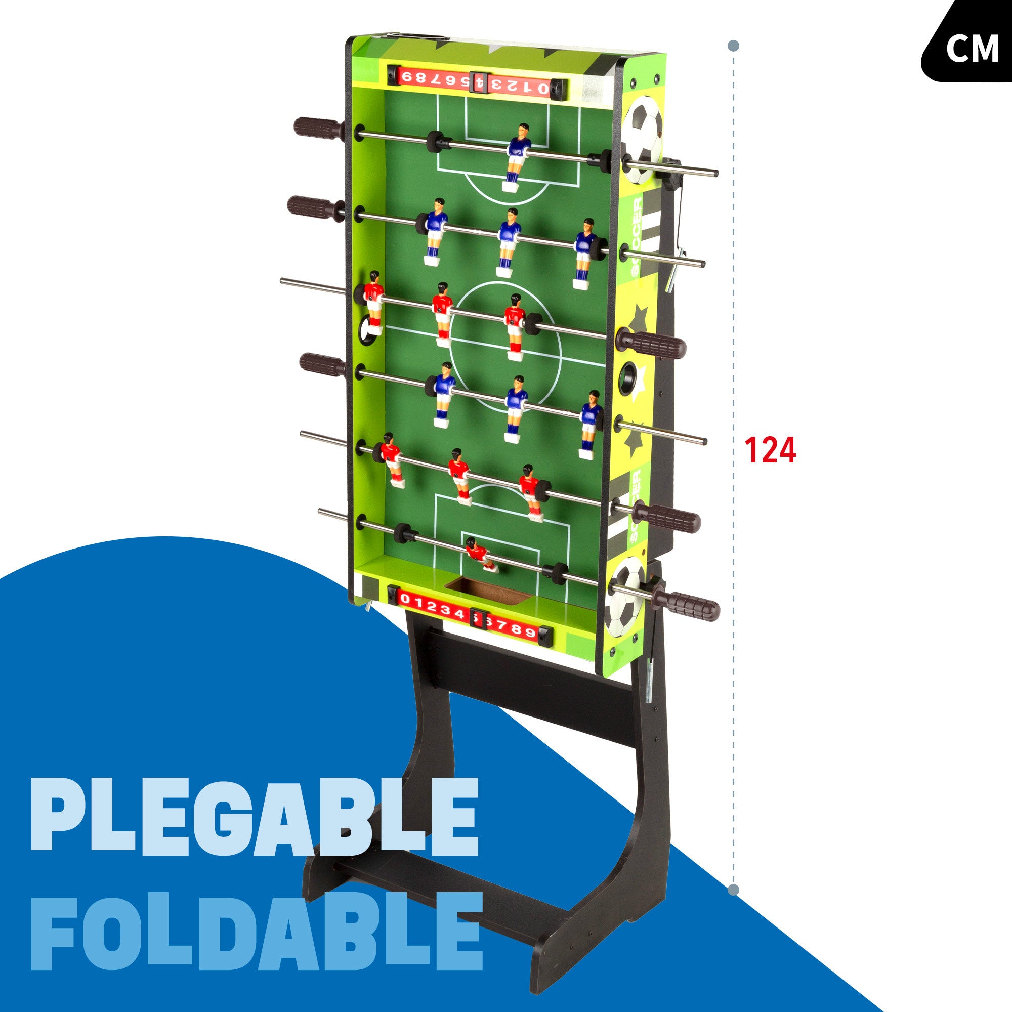 Futbolín plegable madera 81x42x63 cm CB Games