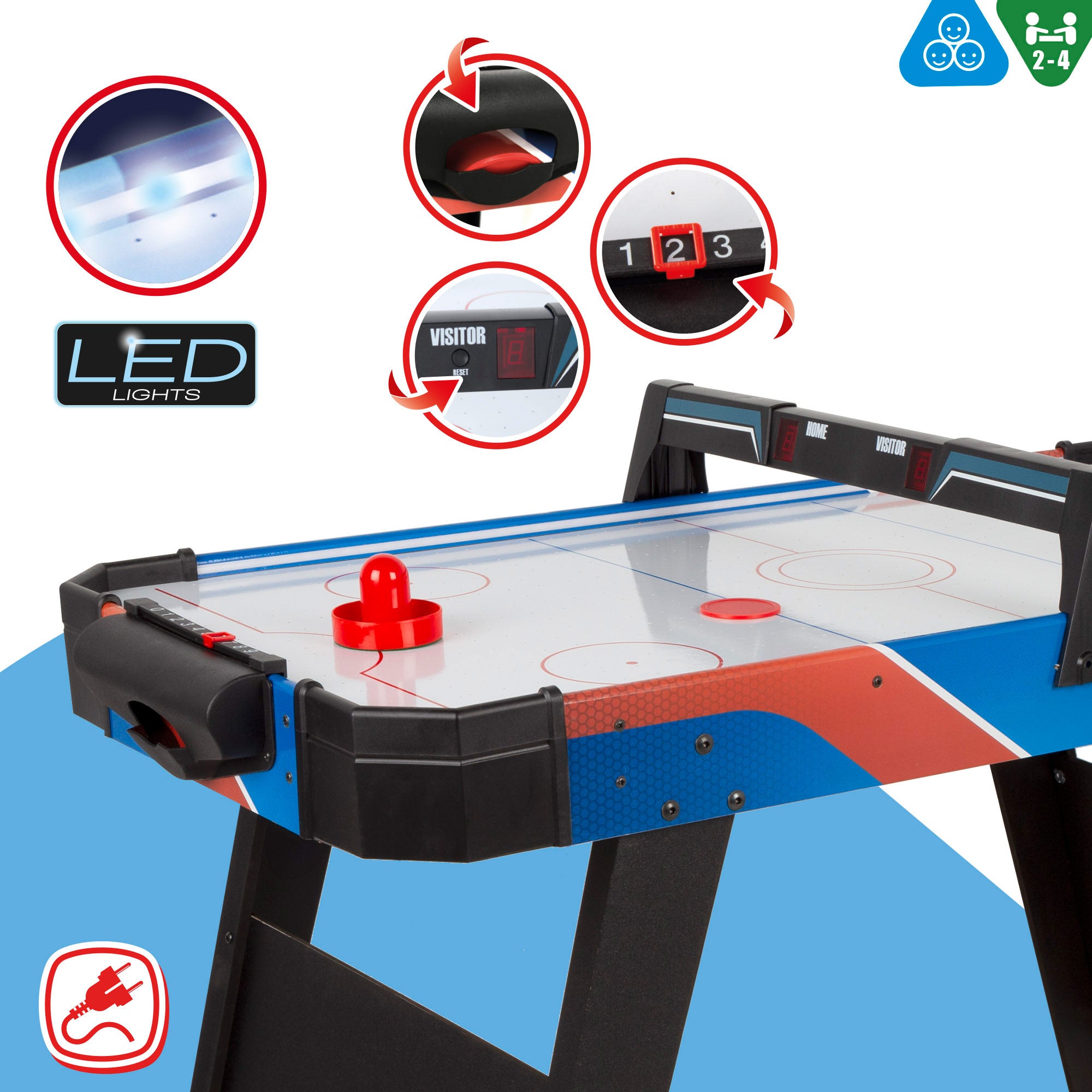 Mesa Air hockey electrónico con luces 106x53x75 CB Games