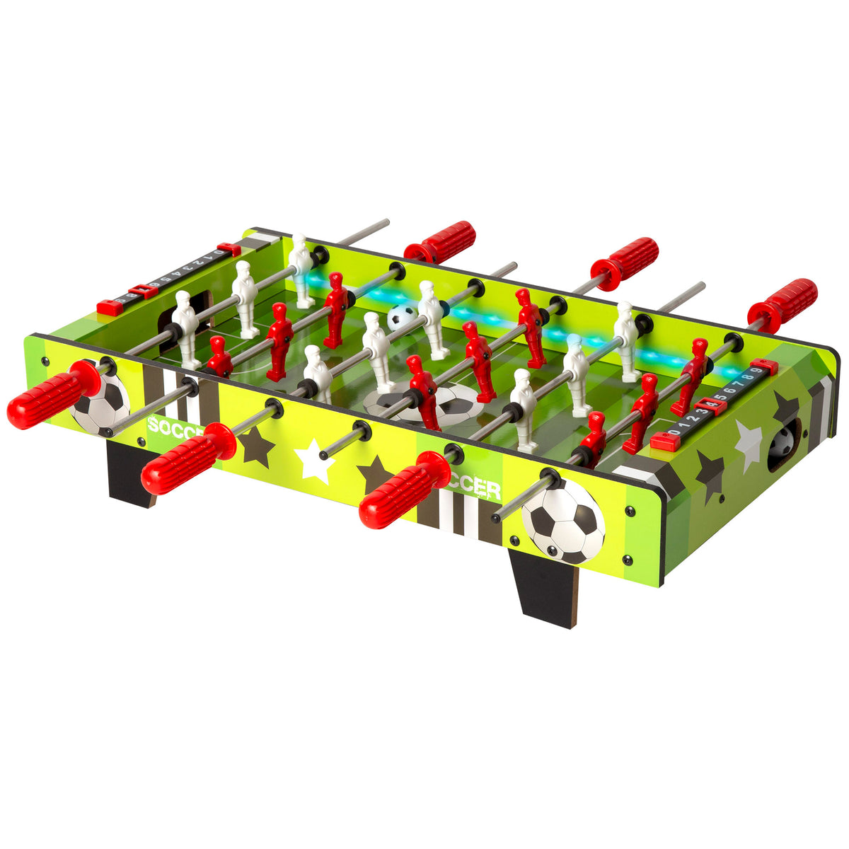 Futbolín de mesa madera con luces 60x32x14 cm CB Games