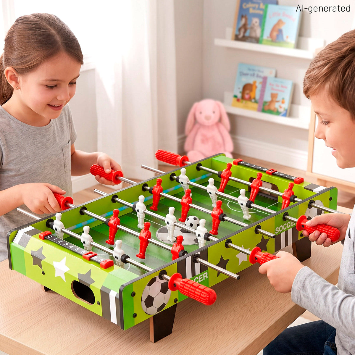 Futbolín de mesa madera con luces 60x32x14 cm CB Games
