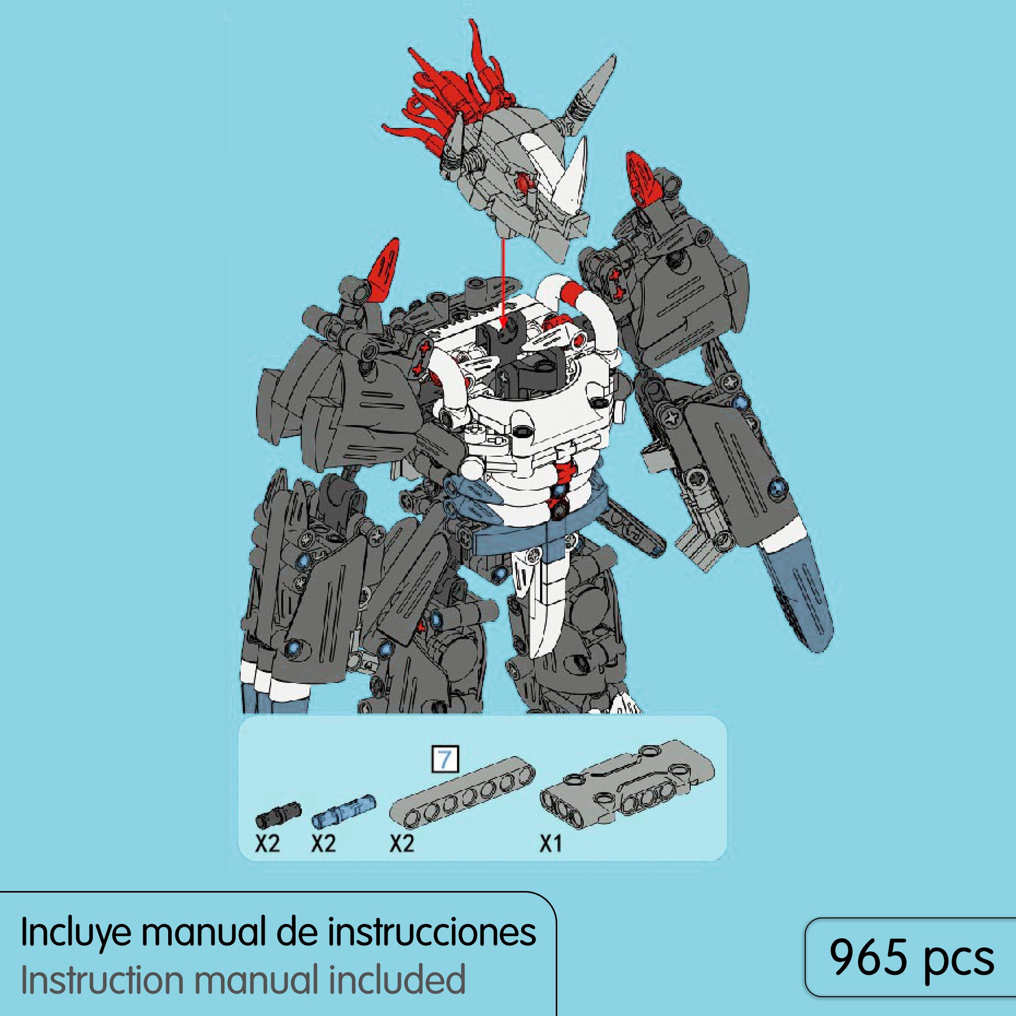 iM.Master Juego de construcción Robot rinoceronte - 965 pzas.
