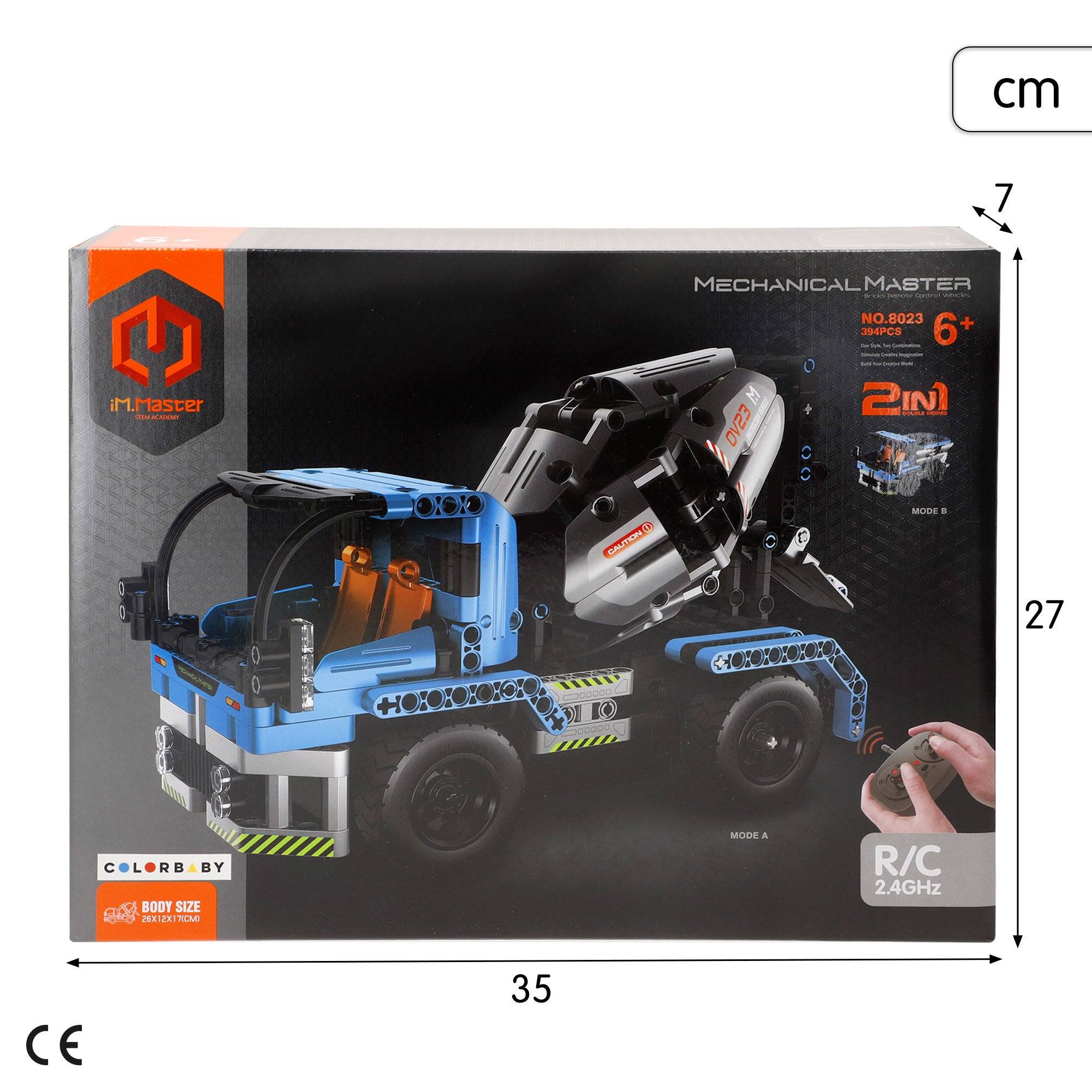 iM.Master Juego de construcción Camión teledirigido hormigonera 2 en 1 - 394 pzas.