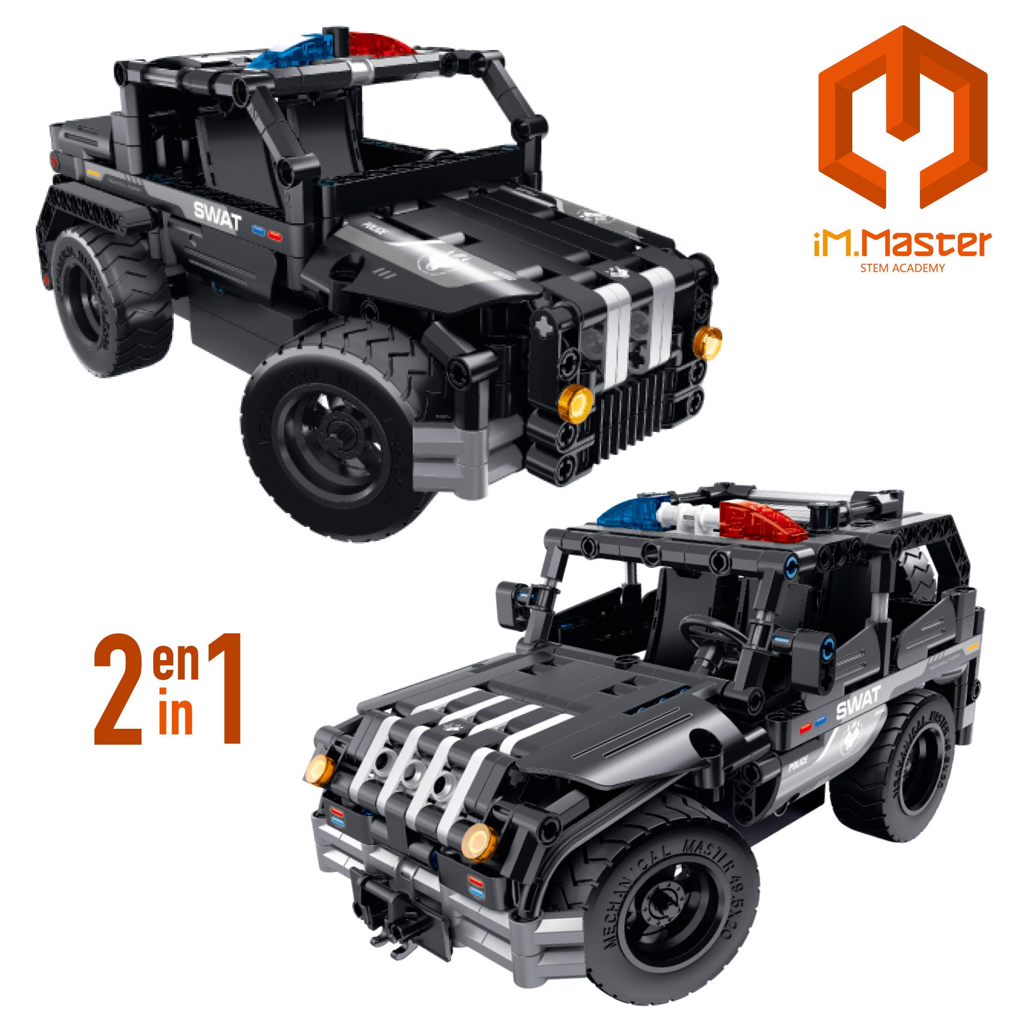 iM.Master Juego de construcción Coche teledirigido SWAT 2 en 1 - 355 pzas.