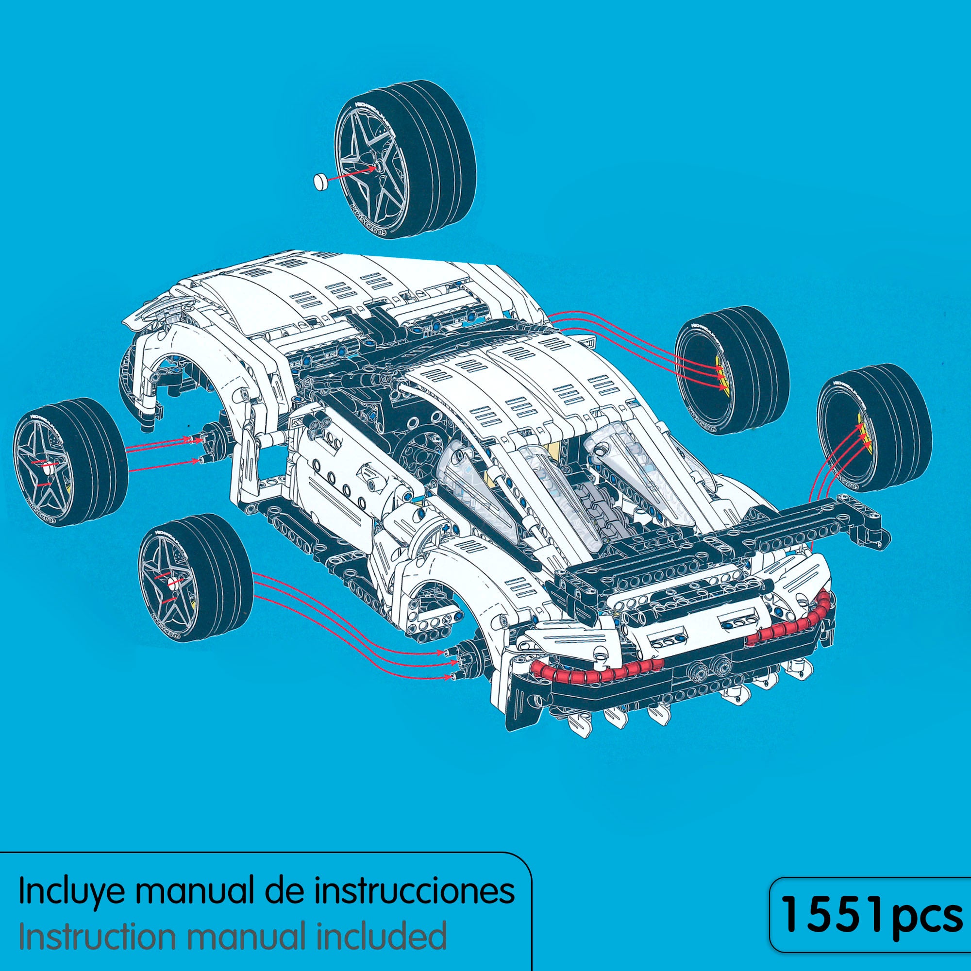 iM.Master Juego de construcción Coche transformable 1/10 - 1551 pzas.